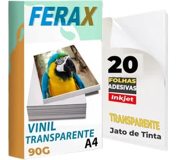 Papel Adesivo Vinil Transparente