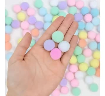 Pompons de algodão 10 mm